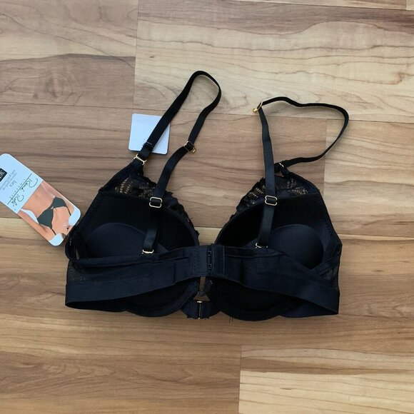 Rene Rofe Lingerie Extreme Black Push Up Bra Size 36B Lace NWT - Picture 4 of 8